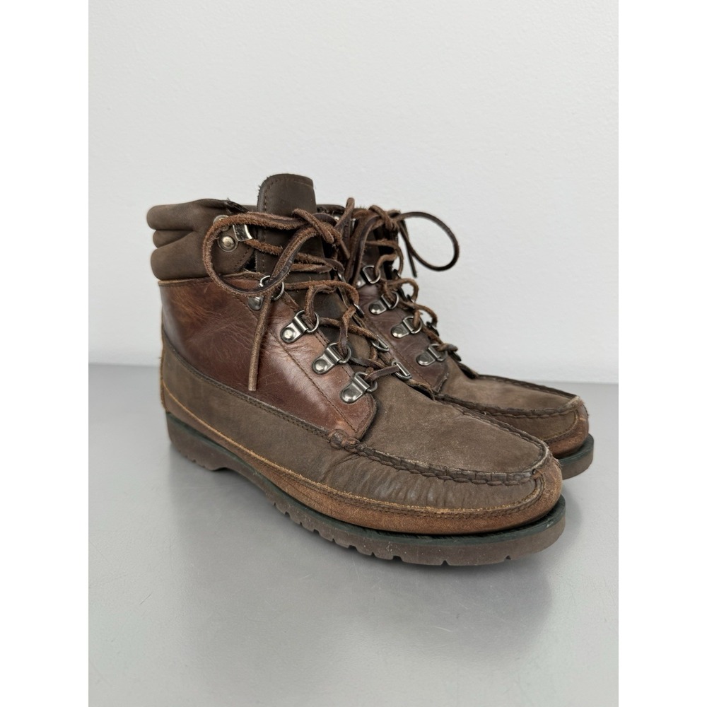 Vintage Eddie Bauer Moc Boots‎ Womens 9 Brown Leather Goretex Waterproof 90s Y2K